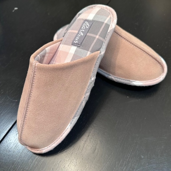 BARBOUR  Baby Pink Suede Upper Simone slippers UK 4 - Picture 3 of 11